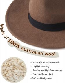 img 3 attached to FURTALK Australian Wool Fedora Hats - Stylish And Versatile Headwear For Men And Women