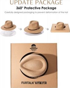 img 1 attached to FURTALK Australian Wool Fedora Hats - Stylish And Versatile Headwear For Men And Women
