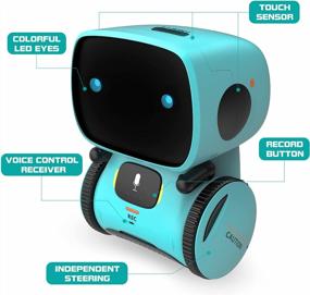 img 3 attached to GILOBABY Kids Robot Toy: Voice Controlled Touch Sensor Speech Recognition, Singing, Dancing & More - Perfect Birthday Gift For Boys Girls Ages 3-8!