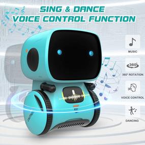 img 1 attached to GILOBABY Kids Robot Toy: Voice Controlled Touch Sensor Speech Recognition, Singing, Dancing & More - Perfect Birthday Gift For Boys Girls Ages 3-8!