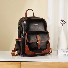 img 3 attached to BOSTANTEN Genuine Leather Fashion Women's Handbags & Wallets: Stylish Fashion Backpacks