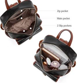 img 2 attached to BOSTANTEN Genuine Leather Fashion Women's Handbags & Wallets: Stylish Fashion Backpacks
