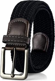 img 4 attached to Macoking Mens Stretch Belt Woven Elastic Braided Belts For Men Women Multicolored