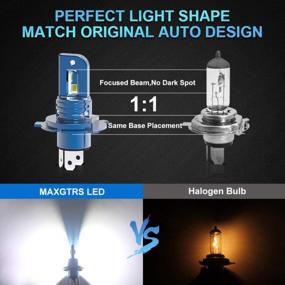 img 2 attached to MAXGTRS H4 Светодиодная лампа для фар — сверхъяркий белый свет 7000 лм, замена безвентиляторных противотуманных фар (упаковка из 2 шт.)