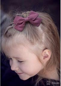 img 3 attached to Cherssy Baby Girl Hair Bow Clips: 🎀 Adorable Alligator Clips for Stylish Toddlers and School Girls