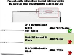 img 3 attached to Se7Enline совместим с MacBook Air 13-дюймовый чехол A1932/M1 A2337/A2179 чехол 2018/2019/2020/2021/2022 для Mac Air 13-дюймовый дисплей Retina Touch ID новейшая версия и крышка клавиатуры, углеродное волокно черный