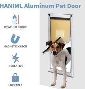 img 3 attached to 🐶 Premium Weatherproof Extra Large Dog Door for Exterior Doors - Energy Efficient Aluminum Pet Door for Large Dogs - Doggie Door for Wall Installation