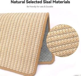 img 1 attached to 🐱 Premium Cat Scratcher Mat: Natural Sisal Pad for Indoor Cats - Protect Furniture and Trim Nails with Horizontal Floor Scratching Pad Rug (23.6 x 15.7in)