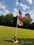 img 1 attached to Extra Thick Heavy Duty Aluminum Flag Pole Kit - WeValor 20FT Sectional In-Ground Flagpole With Free 3X5 Polyester American Flag For Residential Or Commercial Outdoor Use review by Antonio Liu