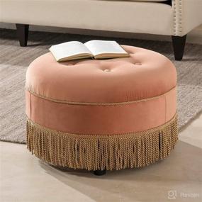 img 3 attached to Orange Yolanda 🍊 Ottoman by Jennifer Taylor Home