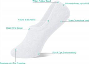 img 3 attached to DIBAOLONG Womens Non Slip No Show Socks 6-12 Packs - Low Cut Boat Line Flat