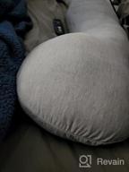 img 1 attached to PharMeDoc Organic Pregnancy Pillow - U Shaped Maternity Body Pillow - Cotton Candy Color - Organic Cotton Cover Full Body Pillow review by Heather Green