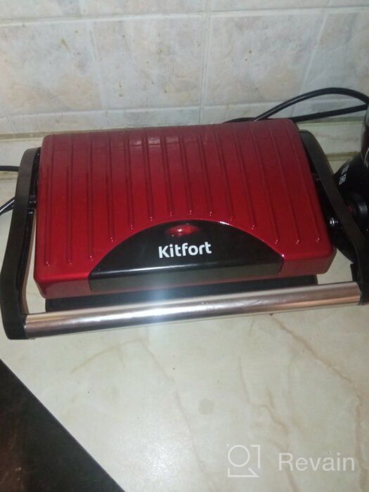 img 2 attached to Sandwich maker Kitfort KT-1609 Panini Maker, red review by Dorota Czekaj ᠌