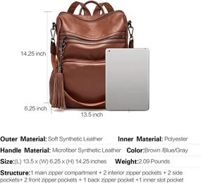 img 2 attached to CLUCI Backpack Fashion Designer Shoulder Women's Handbags & Wallets : Fashion Backpacks