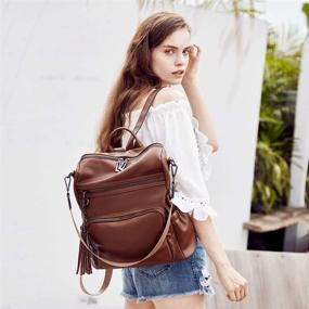 img 3 attached to CLUCI Backpack Fashion Designer Shoulder Women's Handbags & Wallets : Fashion Backpacks