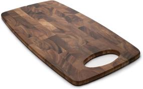 img 1 attached to Acacia Wood End Grain Cheese Board By Ironwood Gourmet - Calistoga Series