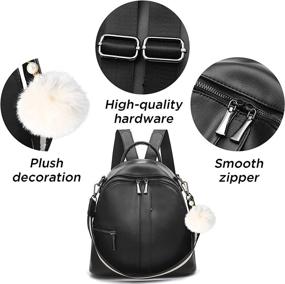 img 1 attached to Backpack Fashion Leather Shoulder Backpacks Women's Handbags & Wallets at Fashion Backpacks