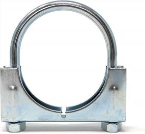 img 2 attached to Zinc-Coated Saddle U-Bolt Clamps For Heavy-Duty Muffler Attachments (2 1/4") With Versatile Applications