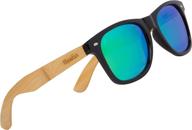 mirror polarized woodies bamboo sunglasses logo