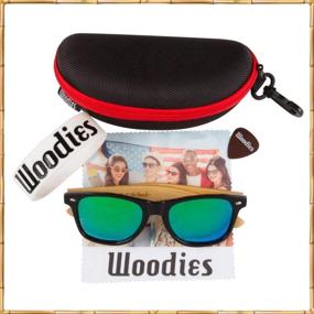 img 2 attached to Mirror Polarized Woodies Bamboo Sunglasses