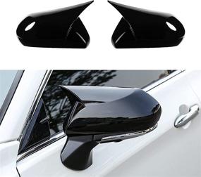 img 4 attached to 🔥 CKE Glossy Black Mirror Covers for Toyota Camry 2018-2022: Aggressive Look, Rearview Mirror Guard & Door Side Moulding Trims