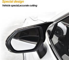 img 3 attached to 🔥 CKE Glossy Black Mirror Covers for Toyota Camry 2018-2022: Aggressive Look, Rearview Mirror Guard & Door Side Moulding Trims