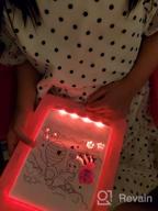 img 1 attached to OBUBY Educational Light Up Drawing Board Ultimate Tracing Pad With 9 LED Effects For 3-5+ Ages Boys And Girls, Glow In The Dark Art Doodle Color Set (Pink) review by Lloyd Rodriguez