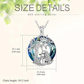 img 2 attached to Tree Of Life Animal Necklace With Crystal: A Perfect Gift For Women And Girls