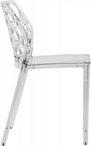 img 2 attached to Clear Modern Dining Chair от LeisureMod с динамичным дизайном