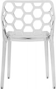 img 1 attached to Clear Modern Dining Chair By LeisureMod With Dynamic Design
