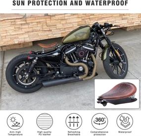 img 3 attached to 🐊 DREAMIZER Crocodile Style Solo Seat Bracket Spring Base - Black Bracket Base for Chopper Bobber Custom Dyna Shadow Spirit ACE VT 1100 750 Sportster XL883 XL1200, Brown