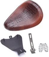 🐊 dreamizer crocodile style solo seat bracket spring base - black bracket base for chopper bobber custom dyna shadow spirit ace vt 1100 750 sportster xl883 xl1200, brown логотип