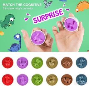 img 2 attached to DASIGJID Dinosaur Matching Eggs Toy for Kids and Toddlers: Enhance Early Learning with Easter Eggs, Educational and Colorful Toy for Teaching Numbers, Fine Motor Skills, Colors, and Shapes