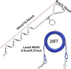 img 2 attached to Cable Outside Camping Spiral Medium Large Dogs better for Training & Behavior Aids