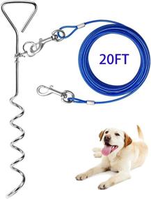 img 4 attached to Cable Outside Camping Spiral Medium Large Dogs better for Training & Behavior Aids