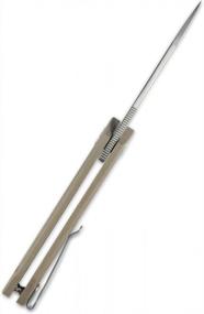img 1 attached to KUBEY Royal KU321 Складной карманный нож G10 Handle D2 Blade (Tan - Bead Blasted)