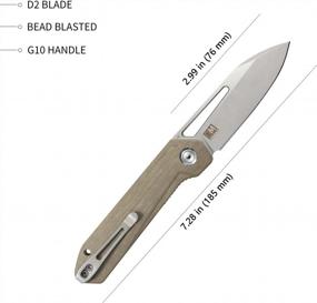 img 3 attached to KUBEY Royal KU321 Складной карманный нож G10 Handle D2 Blade (Tan - Bead Blasted)