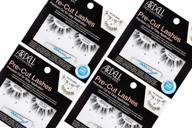4 packs of ardell pre-cut wispies false lashes with free duo adhesive! logo