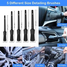 img 1 attached to 🚗 Premium 20Pcs Car Wheel Tire Detailing Brush Set: Ultimate Car Detailing Kit for Sparkling Wheels, Interior, and Exterior Cleaning