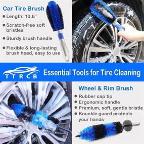 img 3 attached to 🚗 Premium 20Pcs Car Wheel Tire Detailing Brush Set: Ultimate Car Detailing Kit for Sparkling Wheels, Interior, and Exterior Cleaning