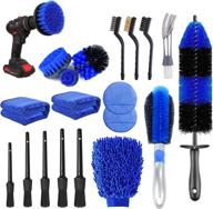 🚗 premium 20pcs car wheel tire detailing brush set: ultimate car detailing kit for sparkling wheels, interior, and exterior cleaning логотип