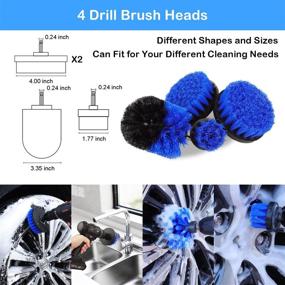 img 2 attached to 🚗 Premium 20Pcs Car Wheel Tire Detailing Brush Set: Ultimate Car Detailing Kit for Sparkling Wheels, Interior, and Exterior Cleaning