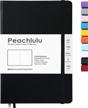 medium peachlulu hardcover notebook: lined journal with 100 gsm thick paper, 2 bookmarks, and black ruled pages - 5.7 x 8 inches logo