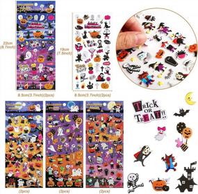 img 2 attached to Halloween Fun With LEMESO'S Self-Adhesive Stickers For Kids! Get 8 Spooky Sheets Of Halloween Pumpkin Stickers, Perfect For Parties And Gifts.