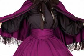 img 1 attached to Civil War Reenactment Dickens Faire Victorian 3 Piece Cape Sash Dress