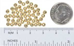 img 1 attached to Набор из 50 круглых золотых бусин размером 3 мм