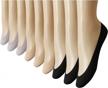 pack of 9 women's ultra-low no show liner socks for flats and high heels by caudblor logo