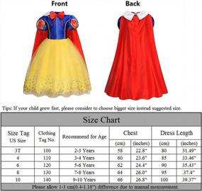 img 3 attached to Jurebecia Princess Costume For Little Girls: Halloween Dress Up, Birthday Party Fancy Dresses 3-12 Years