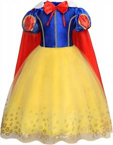 img 4 attached to Костюм принцессы Jurebecia для маленьких девочек: наряды на Хэллоуин, нарядные платья на день рождения для детей от 3 до 12 лет
