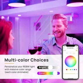 img 1 attached to Linkind Smart WiFi Flood Light Bulbs, RGBW Color Changing LED Light Bulb, BR30 E26 50W Equivalent, 2700K Warm White Bulbs Compatible With Alexa & Google Home, No Hub Needed, 2.4Ghz WiFi, 4 Pack